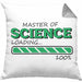 Lustige Kissen mit Füllung 40x40 "Master Of Science Loading" - Geschenkidee für Absolventen Master (Grau) Grau Trendation