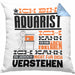 Aquarist Geschenk Kaffee-Kissen mit Füllung 40x40 Geschenkidee für Aquarist Ich Bin Aquarist Ich Kann Es Dir Erklären Jedoch Nicht Für Dich Verstehen Spruch Lustig (Grau) Blau Trendation