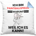 Paintballspieler Geschenk Kissen mit Füllung 40x40 Lustiger Spruch Ich Bin Paintballspieler Warum Weil Ich Es Kann Geschenkidee Bester Paintballspieler Geburtstag (Grau) Blau Trendation