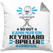Keyboard-Spieler Geschenk Kissen mit Füllung 40x40 So Gut Kann Nur Ein Keyboard-Spieler Aussehen Geschenkidee (Grau) Grau Trendation