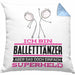 Balletttänzer Geschenk Kissen mit Füllung 40x40 Ich Bin Balletttänzer Aber Sag Doch Einfach Superheld Lustige Geschenkdiee für Balletttänzer (Grau) Blau Trendation