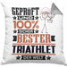 Triathlet Geschenk Lustiger Spruch für Triathlet Geschenkidee Bester Triathlet Der WeltKissen mit Füllung 40x40 (Grau) Grau Trendation