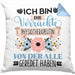 Physiotherapeutin Kissen mit Füllung 40x40 Geschenk Lustiger Spruch Geschenkidee Ich Bin Die Verrückte Physiotherapeutin Von Der Alle Geredet Haben (Grau) Blau Trendation