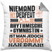 Rhythmische Gymnastin Geschenk Kissen mit Füllung 40x40 Lustige Geschenkidee für Rhythmische Gymnastin Geburtstag Niemand Ist Perfekt Aber Als Rhythmische Gymnastin Ist Man Nah Dran (Grau) Grau Trendation