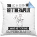 Reittherapeut Kissen mit Füllung 40x40 Geschenk für Reittherapeut Geburtstag Lustiger Spruch Was Ist Deine Superkraft (Grau) Blau Trendation