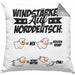 Norddeutsche Kissen mit Füllung 40x40 Geschenk Windstärken Schaf Geschenkidee (Grau) Grau Trendation