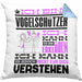 Vogelschützer Geschenk Kaffee-Kissen mit Füllung 40x40 Geschenkidee für Vogelschützer Ich Bin Vogelschützer Ich Kann Es Dir Erklären Jedoch Nicht Für Dich Verstehen Spruch Lustig (Grau) Blau Trendation
