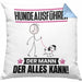 Hundeausführer Kissen mit Füllung 40x40 Geschenk für Hundeausführer Der Mann Der Alles Kann Geschenkidee zum Geburtstag (Grau) Blau Trendation