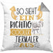 Tiermaler Kissen mit Füllung 40x40 So Sieht Ein Richtig Cooler Tiermaler Aus Geschenk Lustiger Spruch Geschenkidee (Grau) Grau Trendation