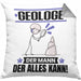 Geologe Kissen mit Füllung 40x40 Geschenk für Geologe Der Mann Der Alles Kann Geschenkidee zum Geburtstag (Grau) Grau Trendation
