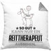 Reittherapeut Geschenk Kissen mit Füllung 40x40 So Gut Kann Nur Ein Reittherapeut Aussehen Geschenkidee (Grau) Grau Trendation
