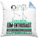EDM-Enthusiast Geschenk Kissen mit Füllung 40x40 Ich Bin EDM-Enthusiast Aber Sag Doch Einfach Superheld Lustige Geschenkdiee für EDM-Enthusiast (Grau) Blau Trendation