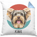 Yorkie Besitzer Kissen mit Füllung 40x40 Geschenk Lustiger Spruch Geschenkidee Yorkie Mama Papa (Grau) Blau Trendation