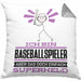 Baseballspieler Geschenk Kissen mit Füllung 40x40 Ich Bin Baseballspieler Aber Sag Doch Einfach Superheld Lustige Geschenkdiee für Baseballspieler (Grau) Grau Trendation