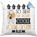 Kosmetikerin Geschenk Kissen mit Füllung 40x40 Lustig Geschenkidee für Kosmetikerin Geburtstag So Sieht Eine Richtig Coole Kosmetikerin Aus Frauen Spruch (Grau) Blau Trendation