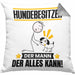 Hundebesitzer Kissen mit Füllung 40x40 Geschenk für Hundebesitzer Der Mann Der Alles Kann Geschenkidee zum Geburtstag (Grau) Grau Trendation
