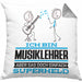 Musiklehrer Geschenk Kissen mit Füllung 40x40 Ich Bin Musiklehrer Aber Sag Doch Einfach Superheld Lustige Geschenkdiee für Musiklehrer (Grau) Grau Trendation