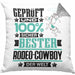 Rodeo-Cowboy Geschenk Lustiger Spruch für Rodeo-Cowboy Geschenkidee Bester Rodeo-Cowboy Der WeltKissen mit Füllung 40x40 (Grau) Grau Trendation