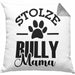 Hunde Kissen mit Füllung 40x40 Geschenk für stolze Bully-Mamas Bully Hunde Geschenkidee (Grau) Grau Trendation