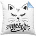 Katzen-Besitzerin Kissen mit Füllung 40x40 Geschenk Meow Katze Geschenkidee Miau Katzen Mama (Grau) Blau Trendation