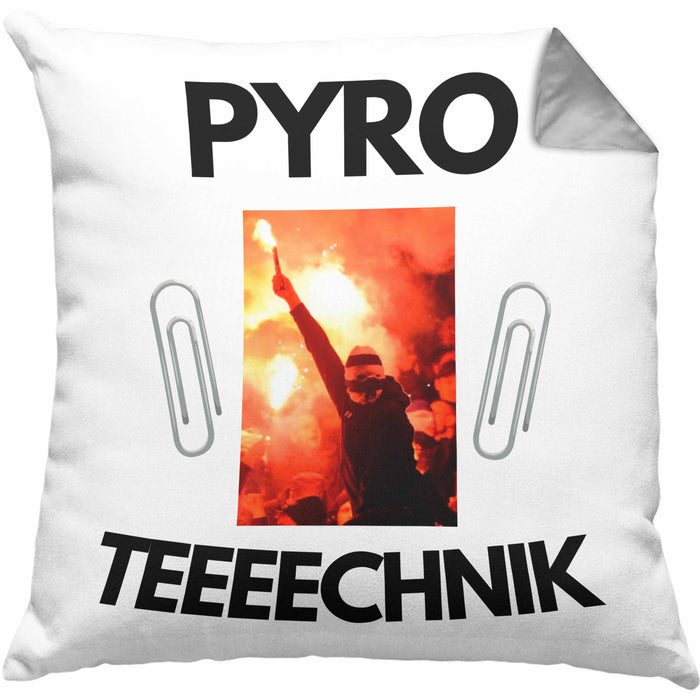 Pyrotechnik Kissen mit Füllung 40x40 Geschenk Pyrotechnik Ist Doch Kein Verbrechen Meme Joke (Grau) Grau Trendation