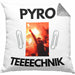 Pyrotechnik Kissen mit Füllung 40x40 Geschenk Pyrotechnik Ist Doch Kein Verbrechen Meme Joke (Grau) Grau Trendation