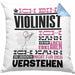 Violinist Geschenk Kissen mit Füllung 40x40 Geschenkidee für Violinist Geburtstag Lustig Ich Bin Violinist Ich Kann Es Dir Erklären Aber Nicht Für Dich Verstehen (Grau) Blau Trendation