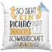 So Sieht Ein Richtig Cooler Schwägerschaft Aus Geschenk Kissen mit Füllung 40x40 Lustiger Spruch Geschenkidee (Grau) Blau Trendation