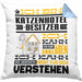 Katzenhotelbesitzer Geschenk Kaffee-Kissen mit Füllung 40x40 Geschenkidee für Katzenhotelbesitzer Ich Bin Katzenhotelbesitzer Ich Kann Es Dir Erklären Jedoch Nicht Für Dich Verstehen Spruch Lustig (Grau) Blau Trendation