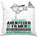 Abenteuerfilmer Geschenk Kissen mit Füllung 40x40 Ich Bin Abenteuerfilmer Aber Sag Doch Einfach Superheld Lustige Geschenkdiee für Abenteuerfilmer (Grau) Grau Trendation