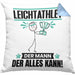 Leichtathlet Kissen mit Füllung 40x40 Geschenk für Leichtathlet Der Mann Der Alles Kann Geschenkidee zum Geburtstag (Grau) Blau Trendation