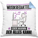 Musikredakteur Kissen mit Füllung 40x40 Geschenk für Musikredakteur Der Mann Der Alles Kann Geschenkidee zum Geburtstag (Grau) Blau Trendation