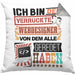 Webdesigner Kissen mit Füllung 40x40 Geschenk Spruch Lustig Geschenkidee für Webdesigner Geburtstag Ich Bin Der Verrückte Webdesigner (Grau) Grau Trendation
