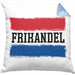 Frikandel Kissen mit Füllung 40x40 Geschenk Holländer Geschenkidee Holland Flagge Holland Urlaub Liebhaber (Grau) Blau Trendation