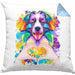Border Collies Besitzer Farbe Love Kissen mit Füllung 40x40 Geschenk Lustiger Spruch Geschenkidee Border Collies Besitzerin (Grau) Blau Trendation