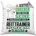 Reittrainer Geschenk Kissen mit Füllung 40x40 Lustiger Spruch Erheben Sie Sich Der Reittrainer Betritt den Raum (Grau) Grau Trendation