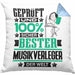 Musikverleger Geschenk Lustiger Spruch für Musikverleger Geschenkidee Bester Musikverleger Der WeltKissen mit Füllung 40x40 (Grau) Blau Trendation