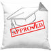 Lustige Kissen mit Füllung 40x40 für Doktor, Master und Bachelor - Das tolle Geschenk für Absolventen Approved (Grau) Grau Trendation