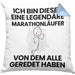 Marathonläufer Geschenk Kissen mit Füllung 40x40 Lustige Geschenkidee Geburtstag für Marathonläufer Ich Bin Dieser Legendäre Marathonläufer Von Dem Alle Geredet Haben (Grau) Blau Trendation
