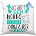 So Sieht Ein Richtig Cooler Kanufahrer Aus Geschenk Kissen mit Füllung 40x40 Lustiger Spruch Geschenkidee (Grau) Blau Trendation