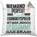 Eishockeyspieler Geschenk Kissen mit Füllung 40x40 Lustige Geschenkidee für Eishockeyspieler Geburtstag Niemand Ist Perfekt Aber Als Eishockeyspieler Ist Man Nah Dran (Grau) Grau Trendation