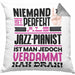Jazz-Pianist Geschenk Kissen mit Füllung 40x40 Lustige Geschenkidee für Jazz-Pianist Geburtstag Niemand Ist Perfekt Aber Als Jazz-Pianist Ist Man Nah Dran (Grau) Grau Trendation