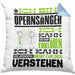 Opernsänger Geschenk Kissen mit Füllung 40x40 Geschenkidee für Opernsänger Geburtstag Lustig Ich Bin Opernsänger Ich Kann Es Dir Erklären Aber Nicht Für Dich Verstehen (Grau) Blau Trendation