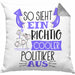 Politiker Kissen mit Füllung 40x40 Geschenk So Sieht Ein RIchtig Cooler Politiker Aus Geschenkidee Lustiger Spruch Geburtstag (Grau) Grau Trendation