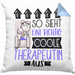 Therapeutin Geschenk Kissen mit Füllung 40x40 Lustig Geschenkidee für Therapeutin Geburtstag So Sieht Eine Richtig Coole Therapeutin Aus Frauen Spruch (Grau) Blau Trendation