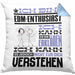 EDM-Enthusiast Geschenk Kissen mit Füllung 40x40 Lustige Geschenkdiee für einen EDM-Enthusiast Geburtstag Ich Bin EDM-Enthusiast Ich Kann Es Dir Erklären Aber Nicht Für Dich Verstehen (Grau) Blau Trendation