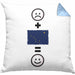 Alaska Kissen mit Füllung 40x40 Geschenk für Alaska-Liebhaber Urlaub Lustige Geschenkidee :( + Alaska Flagge = :) Geburtstag (Grau) Blau Trendation