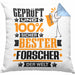 Forscher Geschenk Lustiger Spruch für Forscher Geschenkidee Bester Forscher Der WeltKissen mit Füllung 40x40 (Grau) Blau Trendation