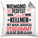 Kellner Geschenk Kissen mit Füllung 40x40 Lustige Geschenkidee für Kellner Geburtstag Niemand Ist Perfekt Aber Als Kellner Ist Man Nah Dran (Grau) Grau Trendation