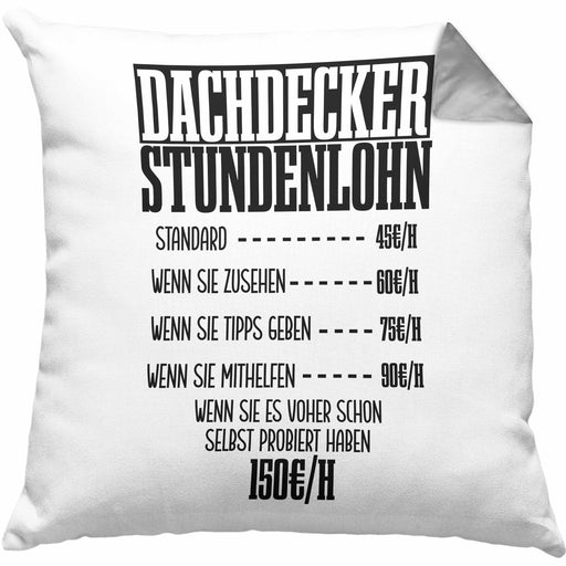 Kissen mit Füllung 40x40 Geschenk für Dachdecker Lustiger Spruch Geschenkidee Männer Dachdecker (Grau) Grau Trendation